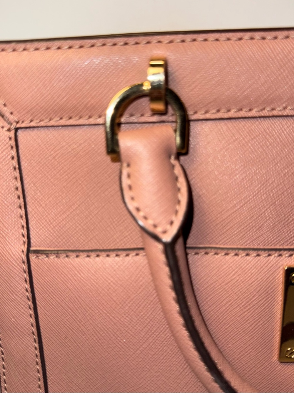 Michael Kors Tina Blossom Satchel Crossbody Bag Purse Saffiano Leather Large - Picture 6 of 16